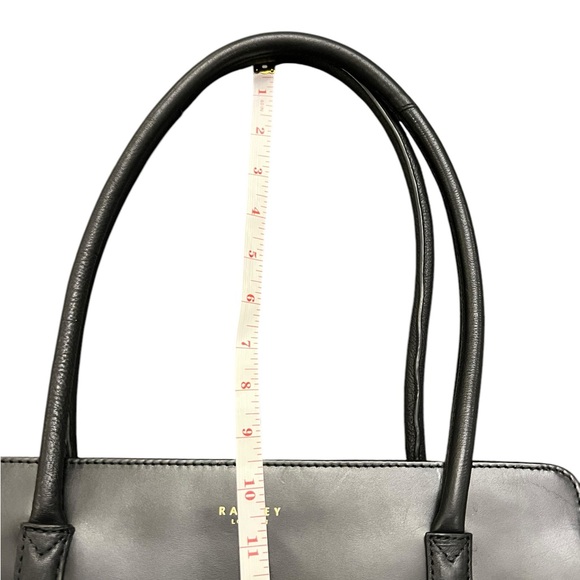 Radley London Liverpool Street Medium Satchel Bag Black Leather Tote Preppy EUC - Picture 15 of 16